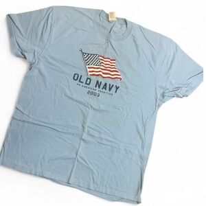 Vintage 2003 Old Navy American Flag T-Shirt USA Patriotic Graphic Tee XL